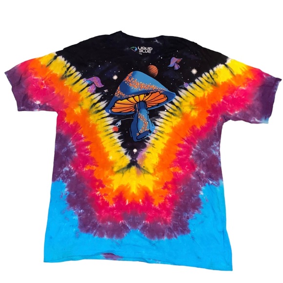 Liquid Blue Other - Liquid Blue Magic Mushroom Tie Dye T-Shirt Sz 2XL